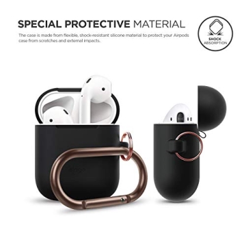 Elago Silicone Case with Keychain for AirPods 1 & 2