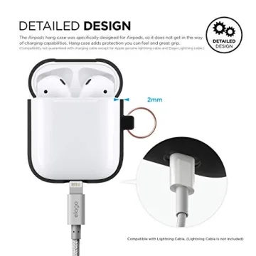 Elago Silicone Case with Keychain for AirPods 1 & 2