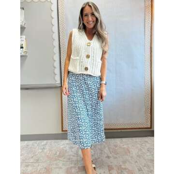 Trendy Arssm Women Button Down Sweater Vest - Chic Layering Piece