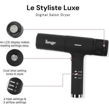 Luxury Digital Hair Dryer with Diffuser & Heat Settings