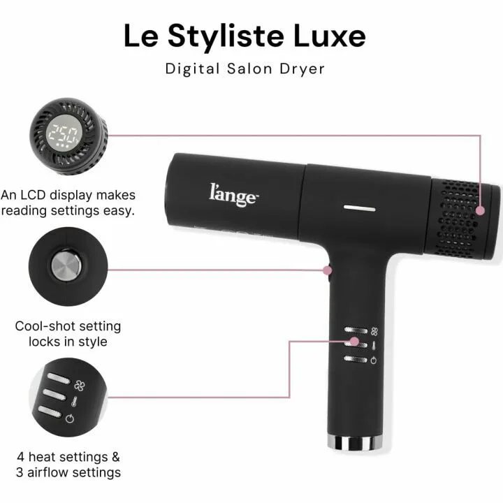 Luxury Digital Hair Dryer with Diffuser & Heat Settings