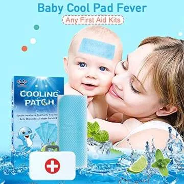 EasYeah Cooling Patches for Fever & Pain Relief Pack of 12