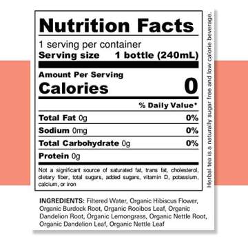 TEAONIC I Love My Skin Detox Tea, Refreshing Herbal Tea With Hibiscus And Lemongrass, Zero Calorie, ...