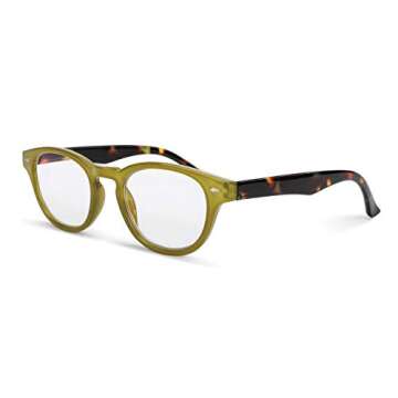 Tortoise Shell Green +1.25 Acrylic Polycarbonate Prescription Reader Frames