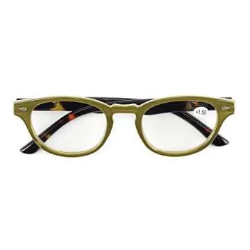 Tortoise Shell Green +1.25 Acrylic Polycarbonate Prescription Reader Frames