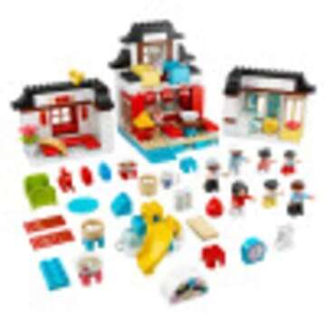 LEGO DUPLO Town Happy Childhood Moments 10943 Family House Toy Playset; Imaginative Play and Creativ...