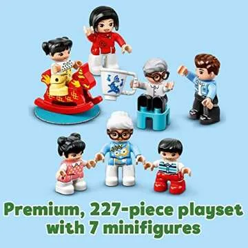 LEGO DUPLO Town Happy Childhood Moments 10943 Family House Toy Playset; Imaginative Play and Creative Fun for Kids, New 2021 (227 Pieces)