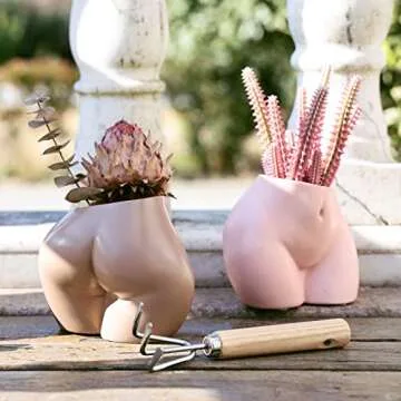 FROZZUR Mini Lower Body Pot - Artistic Floral Décor for Home