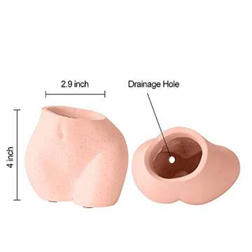 FROZZUR Mini Lower Body Pot - Artistic Floral Décor for Home