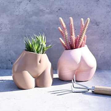 FROZZUR Mini Lower Body Pot - Artistic Floral Décor for Home