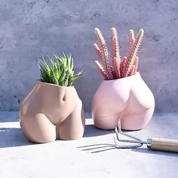 FROZZUR Mini Lower Body Pot - Artistic Floral Décor for Home