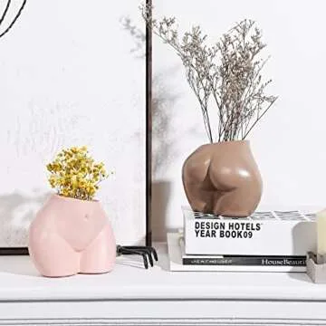 FROZZUR Mini Lower Body Pot - Artistic Floral Décor for Home