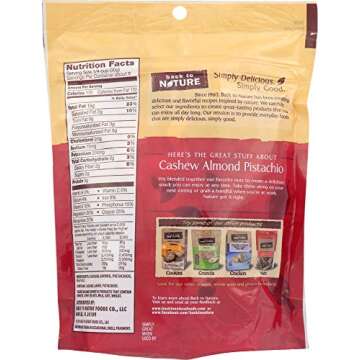 Back To Nature Trail MIx, Cashew Almond & Pistachio, 9 Ounce (Pack of 3)