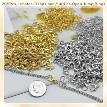 MKCYD 700Pcs Lobster Claw Clasps Jewelry Making Kit
