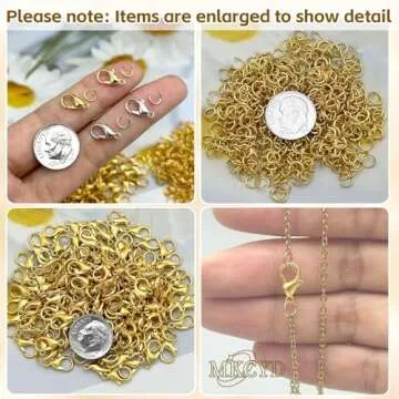 MKCYD 700Pcs Lobster Claw Clasps Jewelry Making Kit