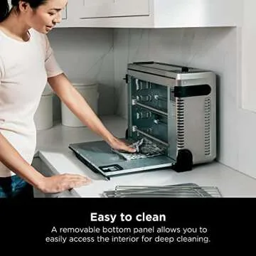 Ninja SP080 Foodi Digital Air Fry Countertop Oven with 6-in-1 Functionality, Flip Up & Away Capability for Storage Space, with Air Fry Basket, Wire Rack, Sheet Pan & Crumb Tray, Silver (Renewed)