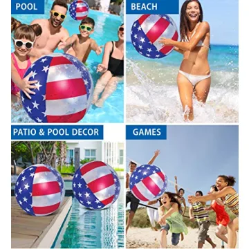 Vibrant POZA USA Beach Balls for Pool Party Fun