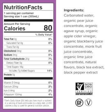 Mocktail Club Manhattan Berry Non-Alcoholic Sparkling Craft Cocktail - 12x12 Oz Cans | 80 Calories, ...