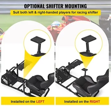 VEVOR Simulator Cockpit with Racing Seat, Adjustable Stand