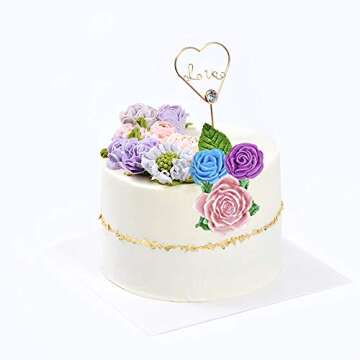 Mity rain Roses Collection Fondant Mold-Rose Flower and Leaves Shapes Silicone Mold for Sugarcraft Cake Decoration, Cupcake Topper, Polymer Clay, Candy, Chocolate, Soap Wax Making Crafting Projects