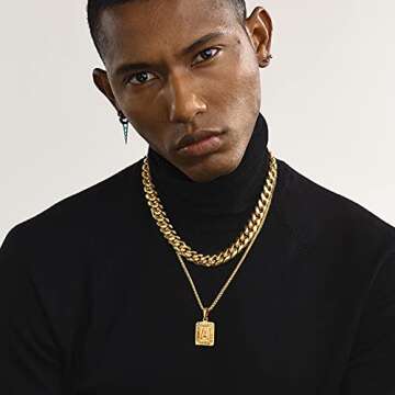 Elegant U7 Monogram Necklace - 18K Gold Initial Pendant