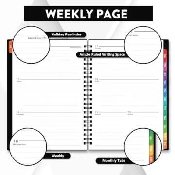 2025-2026 Planner - Planner 2025-2026, 2025-2026 Academic Planner Weekly and Monthly with Tabs, July 2025 - June 2026, 6.25" × 8.3", Strong Twin-Wire Binding