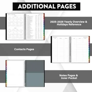 2025-2026 Planner - Planner 2025-2026, 2025-2026 Academic Planner Weekly and Monthly with Tabs, July 2025 - June 2026, 6.25" × 8.3", Strong Twin-Wire Binding