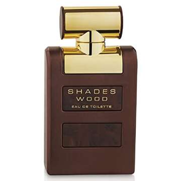 Armaf Shades Wood for Men Eau de Toilette Spray - 3.4 Oz - Long Lasting Woody Fragrance