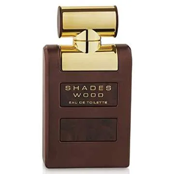Armaf Shades Wood for Men Eau de Toilette Spray - 3.4 Oz - Long Lasting Woody Fragrance