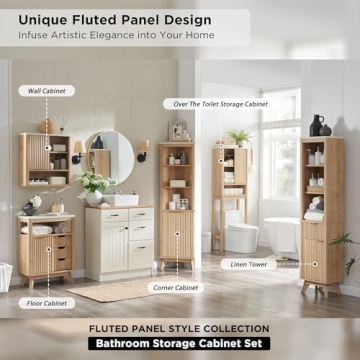 Stylish RedLemon Storage Cabinet with Sliding Door