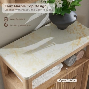 Stylish RedLemon Storage Cabinet with Sliding Door