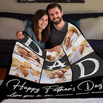 Custom Personalized Photo Blanket for Dad – The Perfect Gift for Fathers Day