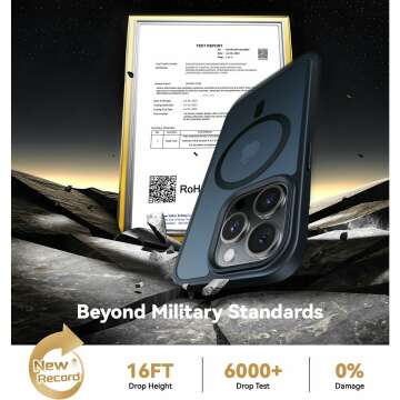 Magnetic iPhone 13 Pro Case with 16FT Drop Protection