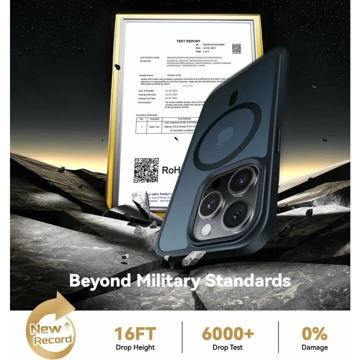 Magnetic iPhone 13 Pro Case with 16FT Drop Protection