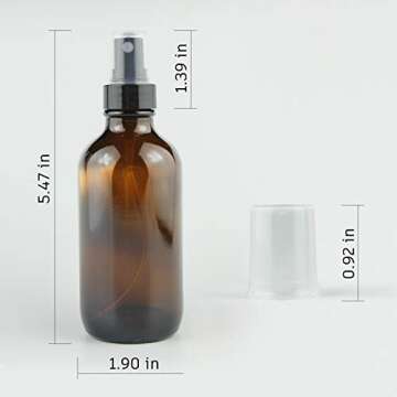 4oz Amber Glass Spray Bottle for Essential Oils,Small Empty Fine Mist Spray Bottle, Refillable Liquid Containers for Perfumes,Cleaning Products,16 Pack