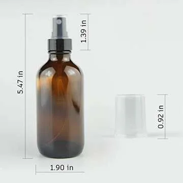 4oz Amber Glass Spray Bottle for Essential Oils,Small Empty Fine Mist Spray Bottle, Refillable Liquid Containers for Perfumes,Cleaning Products,16 Pack