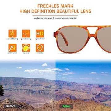 Freckles Mark Retro 70s Sunglasses for Stylish UV Protection
