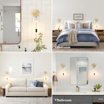 Shenmoyl Vintage Battery Operated Wall Sconce for Any Room