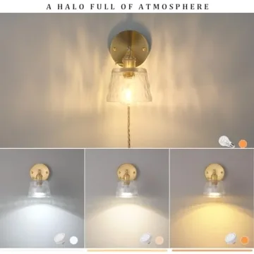 Shenmoyl Vintage Battery Operated Wall Sconce for Any Room