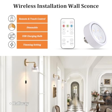 Shenmoyl Vintage Battery Operated Wall Sconce for Any Room