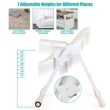 BABY JOY Convertible High Chair with Adjustable Height and Recline