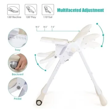 BABY JOY Convertible High Chair with Adjustable Height and Recline