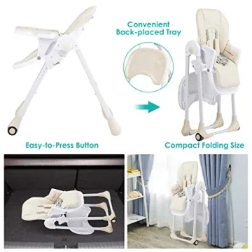 BABY JOY Convertible High Chair with Adjustable Height and Recline