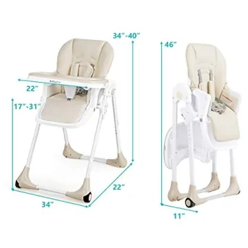 BABY JOY Convertible High Chair with Adjustable Height and Recline