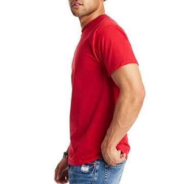 Hanes Men's Beefy T-Shirt Heavyweight Crewneck Cotton Tee