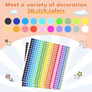 6720 PCS Dot Stickers for Color Coding and Organization