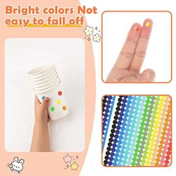 6720 PCS Dot Stickers for Color Coding and Organization