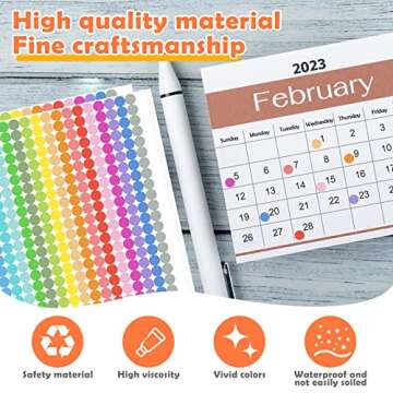 6720 PCS Dot Stickers for Color Coding and Organization