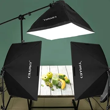 CRAPHY Professional Photo Studio Soft Box Lights Kit