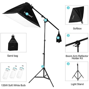 CRAPHY Professional Photo Studio Soft Box Lights Kit